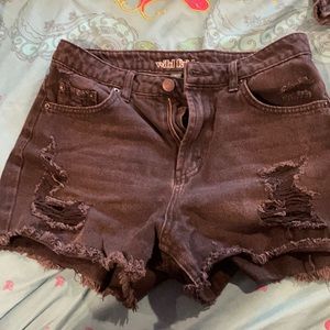 Black Jean Shorts